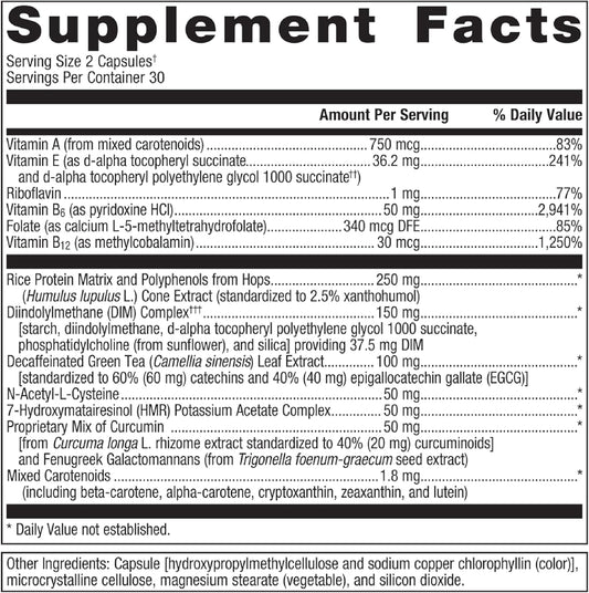 Metagenics Estrofactors - Estrogen Metabolism Support* - Estrogen Detox - With Beta-Carotene, Curcumin & More - Non-Gmo & Gluten Free - 60 Count