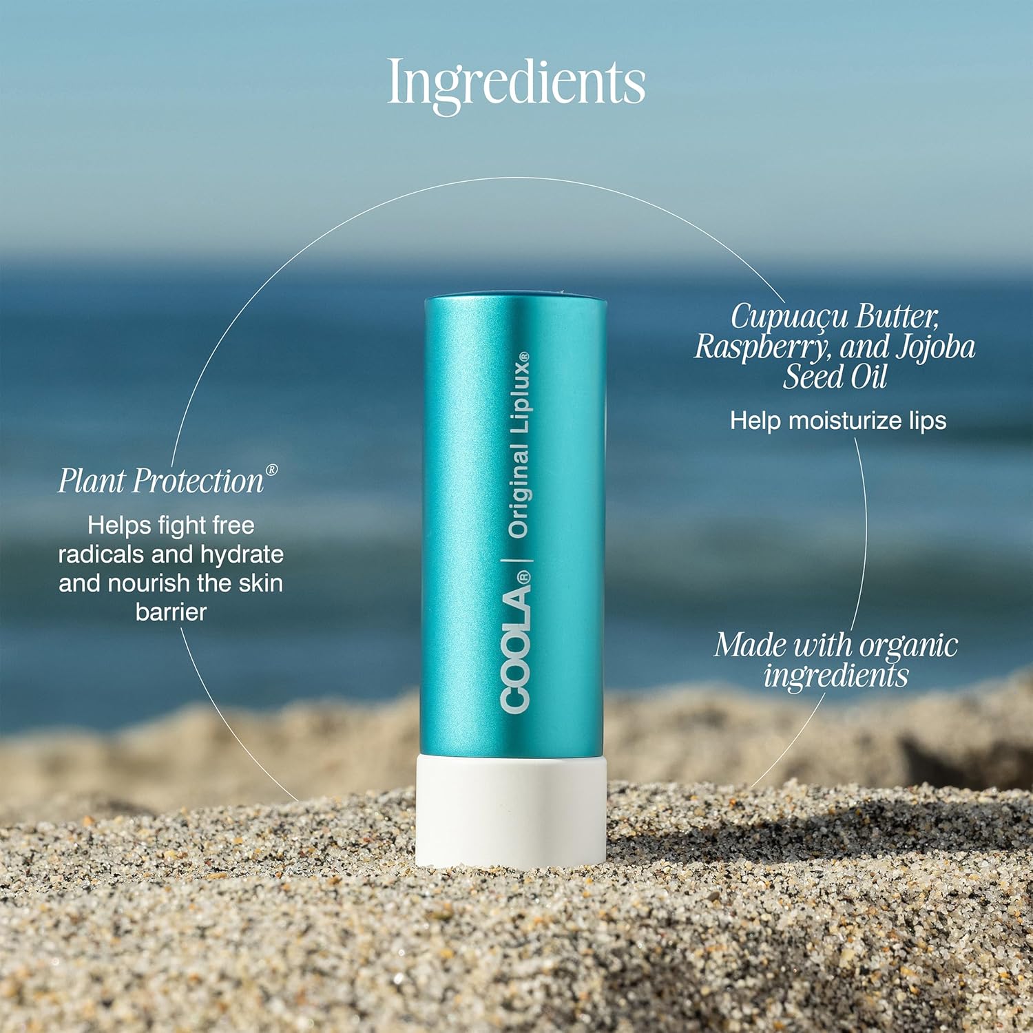 Coola Organic Liplux Lip Balm And Sunscreen With Spf 30, Dermatologist Tested Lip Care For Daily Protection, Vegan And Gluten Free, 0.15 Oz : Beauty & Personal Care