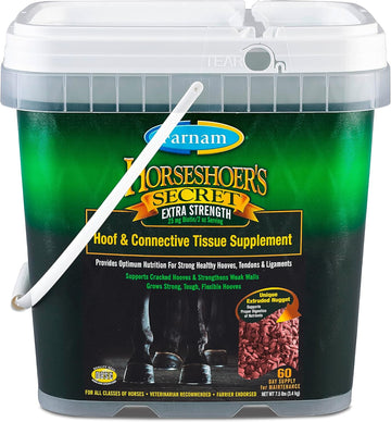 Farnam Horseshoer'S Secret Extra Strength Hoof Supplements & Connective Tissue Supplement, Promotes Strong, Healthy Hooves, Tendons & Ligaments, 3.75 Lbs., 30 Day Supply