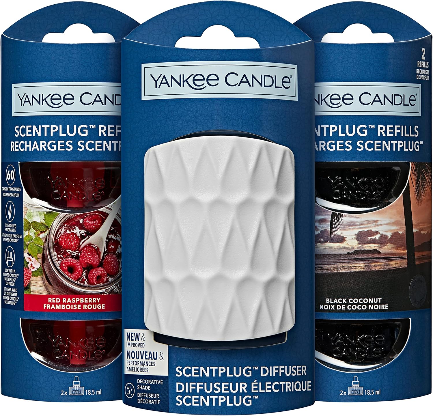 Yankee Candle Scentplug Fragrance Refills | Red Raspberry Plug In Air Freshener Oil | Up To 60 Days Of Fragrance | 2 Count