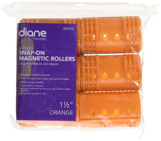 Diane Snap On Magnetic Roller, Orange, 1.5"