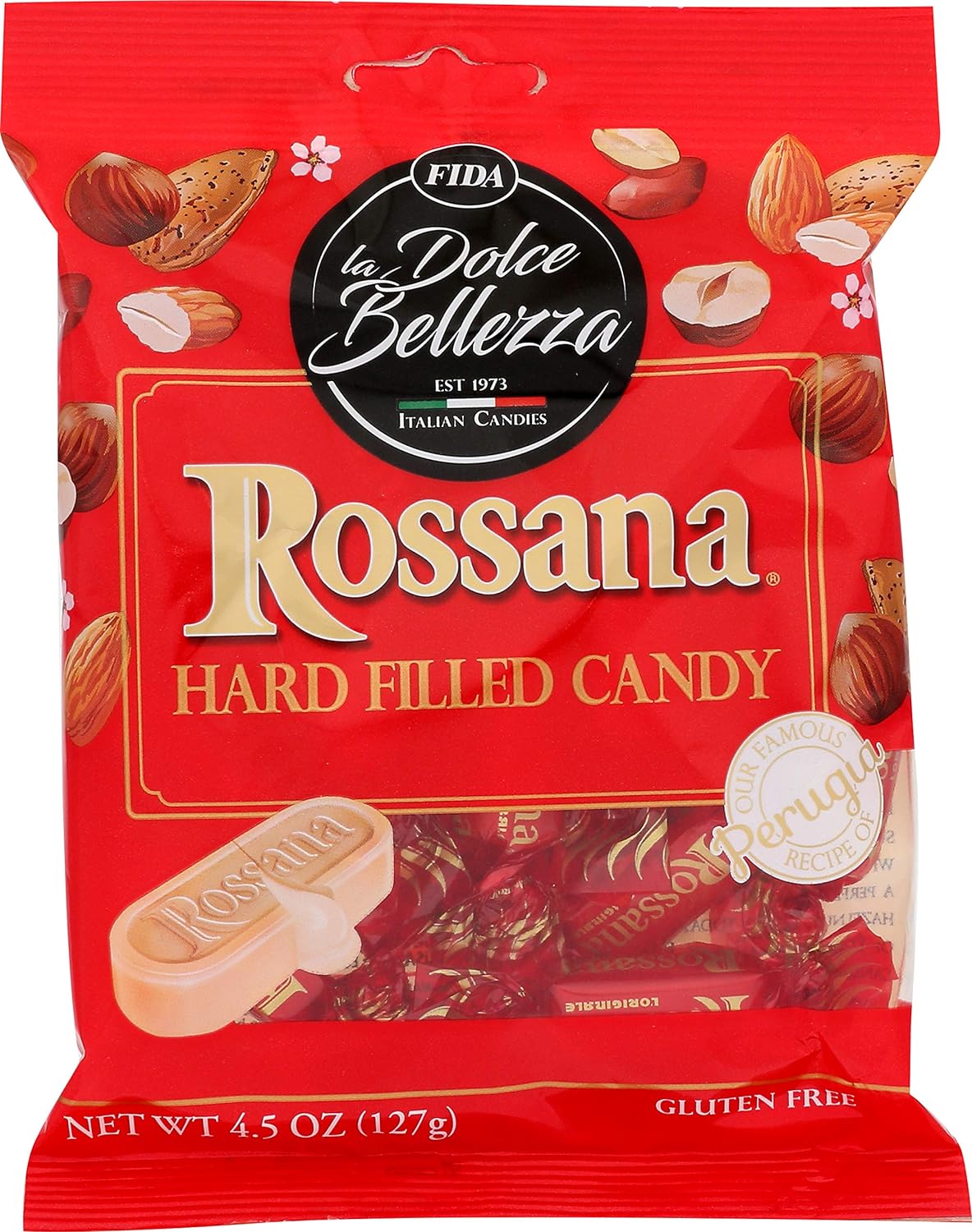 Fida - Rossana Hard Filled Candy - 18 oz, 4.5 Ounce Bag (Pack of 4) : Grocery & Gourmet Food