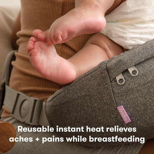 Frida Mom Nursing Pillow Back + Belly Warmers | Reusable Click-To-Heat Relief In An Instant For Back + Belly | 1 Set - 2 Heat Packs
