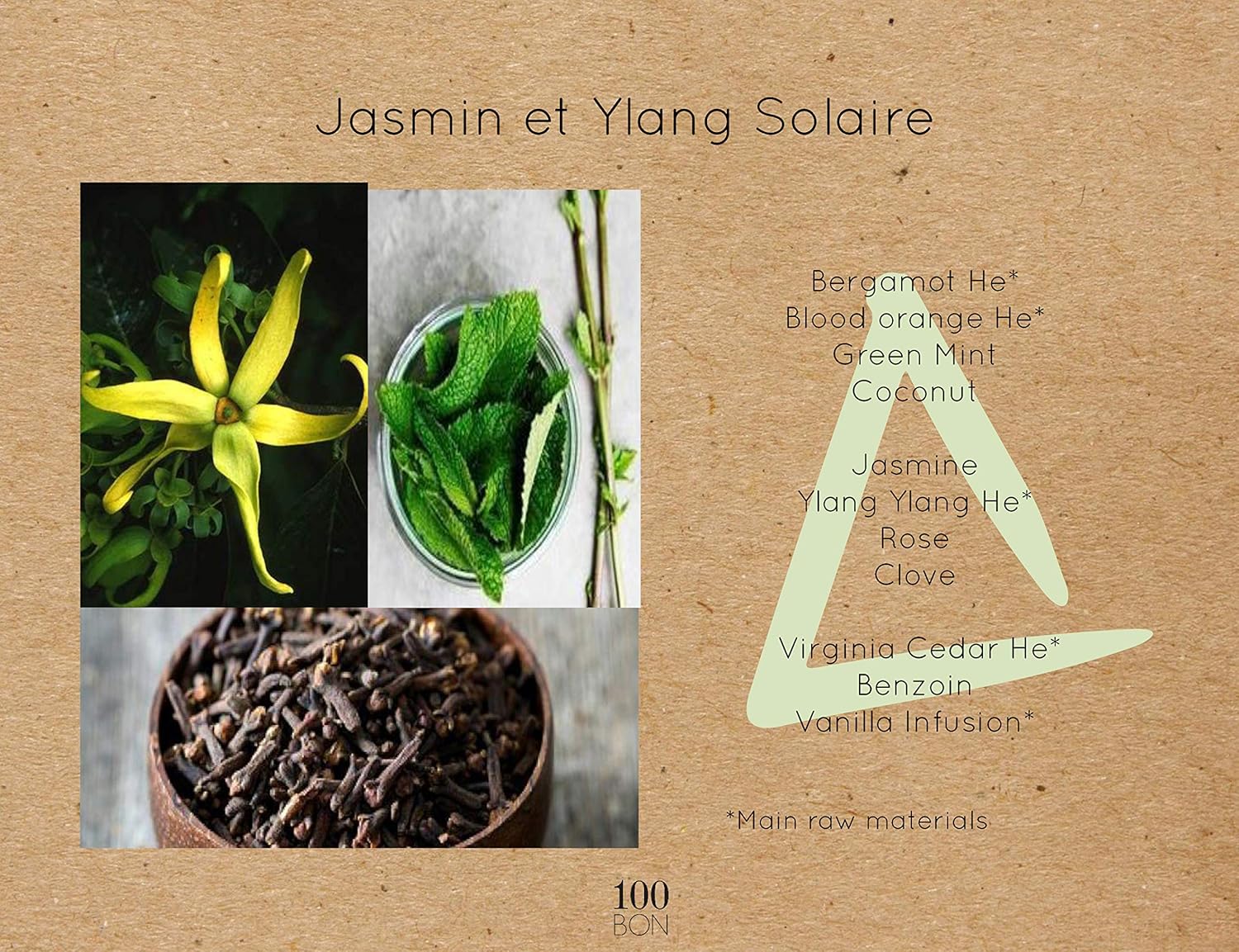 100 Bon Solaire Delicate & Luminous Organic 100% Natural Floral Fragrance With Bergamot, Jasmine, Ylang-Ylang, Mint & Coconut For Women & Men, 0.5 Fl Oz