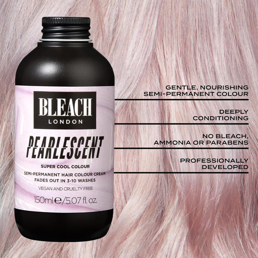 Bleach London Awkward Peach Semi-Permanent Hair Colour Cream (2 Pack) - Pastel Peachy Gold, Vegan, Cruelty Free, Temporary Hair Dye, 150 Ml X 2