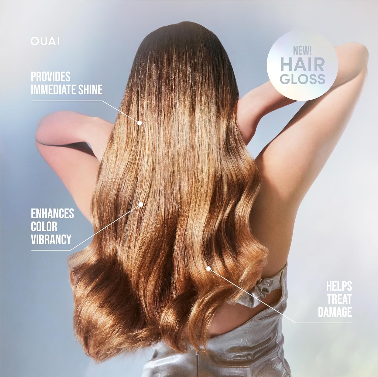 OUAI Hair Gloss Bundle, Fine Hair - Includes Hair Gloss and Fine Shampoo - Volumizing, Frizz-Control Hair Bundle (2 Count, 6 Oz/ 10 Fl Oz) : Beauty & Personal Care