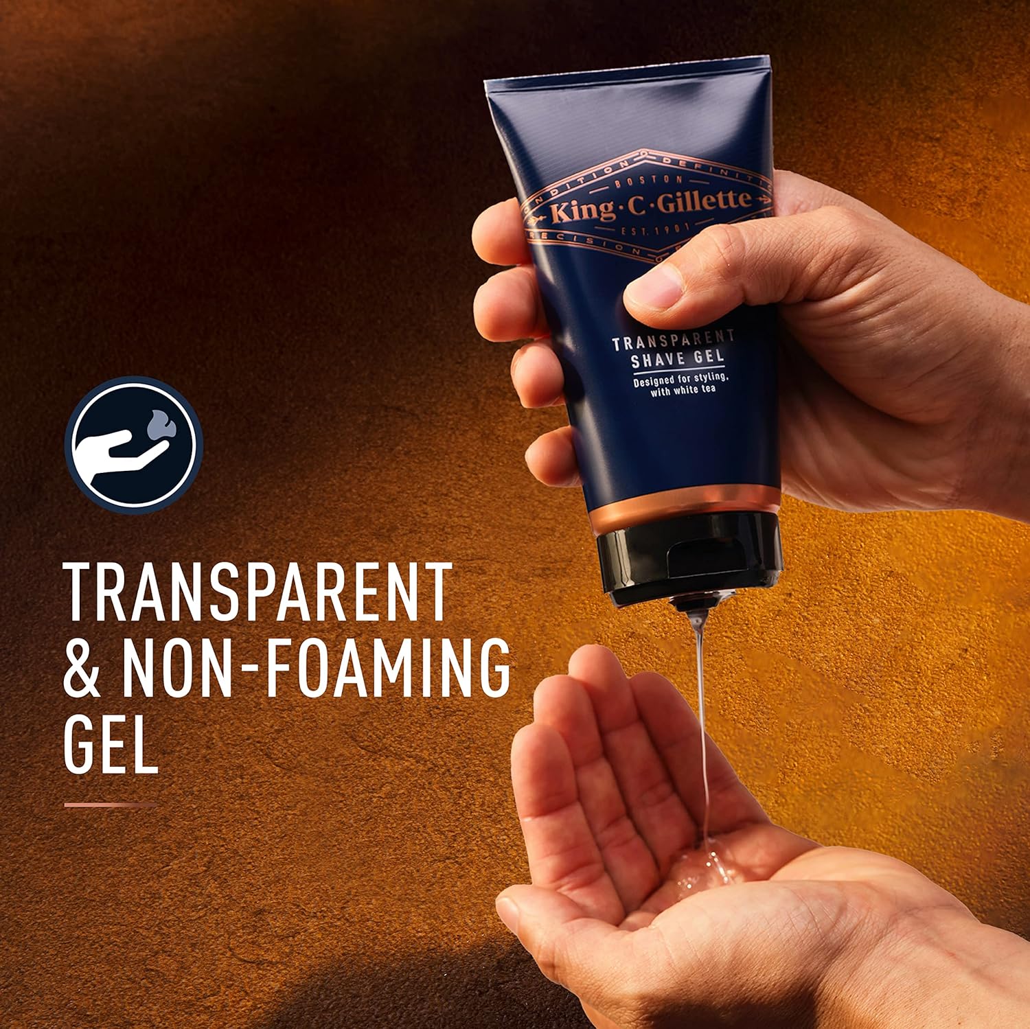 King C. Gillette Men’s Transparent Shave Gel with White Tea and Argan Oil, 5oz : Beauty & Personal Care