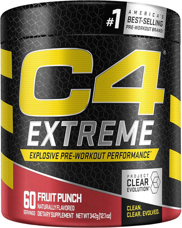 C4 Extreme Pre Workout Powder Icy Blue Razz | Preworkout Energy Supplement For Men & Women | 200Mg Caffeine + Beta Alanine + Creatine | 60 Servings