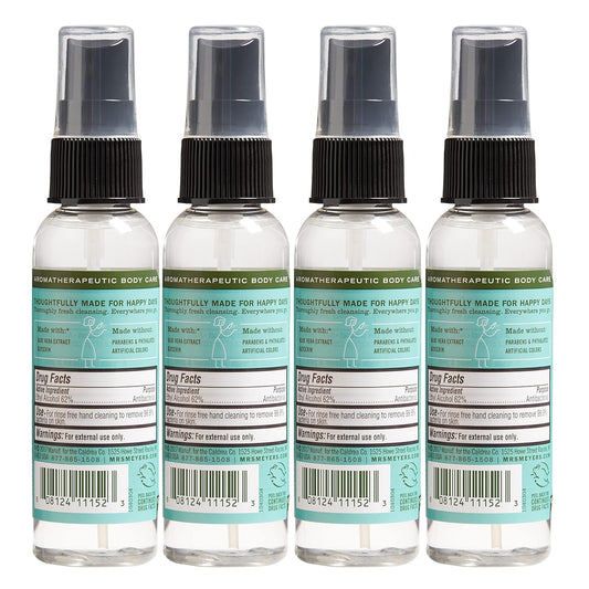 Mrs. Meyer'S Clean Day Antibacterial Hand Sanitizer Spray, Travel Size, Removes 99.9% Of Bacteria, Basil, 2 Oz - Pack Of 4