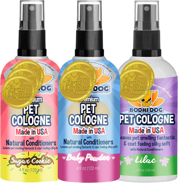 Bodhi Dog Baby Powder Cologne 4Oz + Sugar Cookie Cologne 4Oz + Lilac Cologne 4Oz Bundle