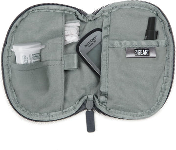 Usa Gear Blood Glucose Monitor Kit Case With Belt Loop, Neoprene - Fits Glucose Test Strips Bottle, Lancets, Glucometer, Compatible With Accu Check Guide, Freestyle Lite, Onetouch And More - Black