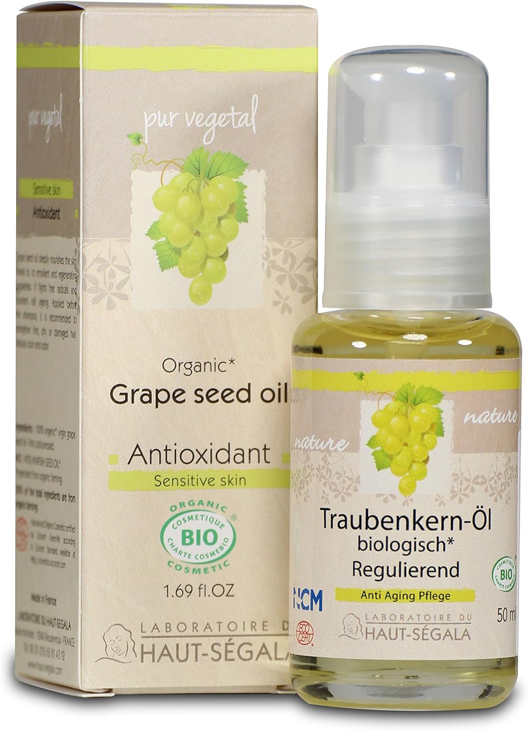 Laboratoire Du Haut-Segala Organic Virgin Grape Seeds Oil, 50 Ml