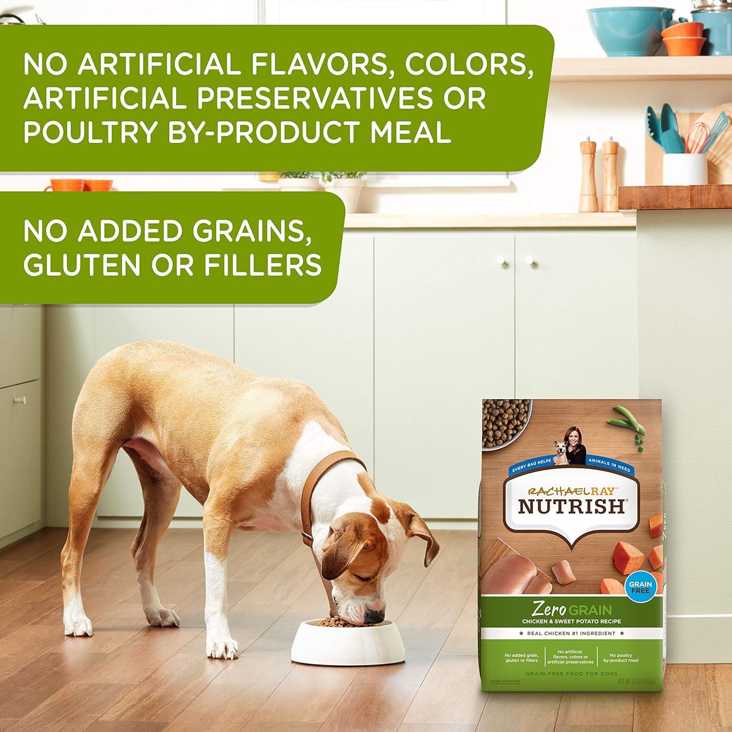 Rachael Ray Nutrish Zero Grain Dry Dog Food, Chicken & Sweet Potato Recipe, 26 Pound Bag : Pet Supplies