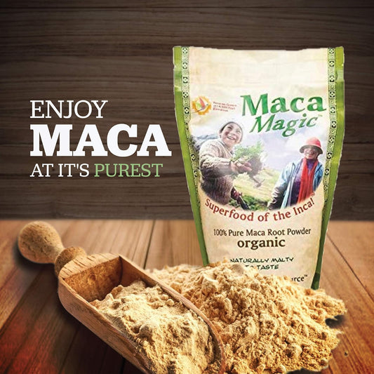 Maca Magic: 100% Organic Raw Powder (2.2 Lbs) - Peruvian Premium Grade Superfood - Certified Organic - Vegan - Gluten Free- Perfect For Breakfast, Smoothies, Baking & Ice Cream