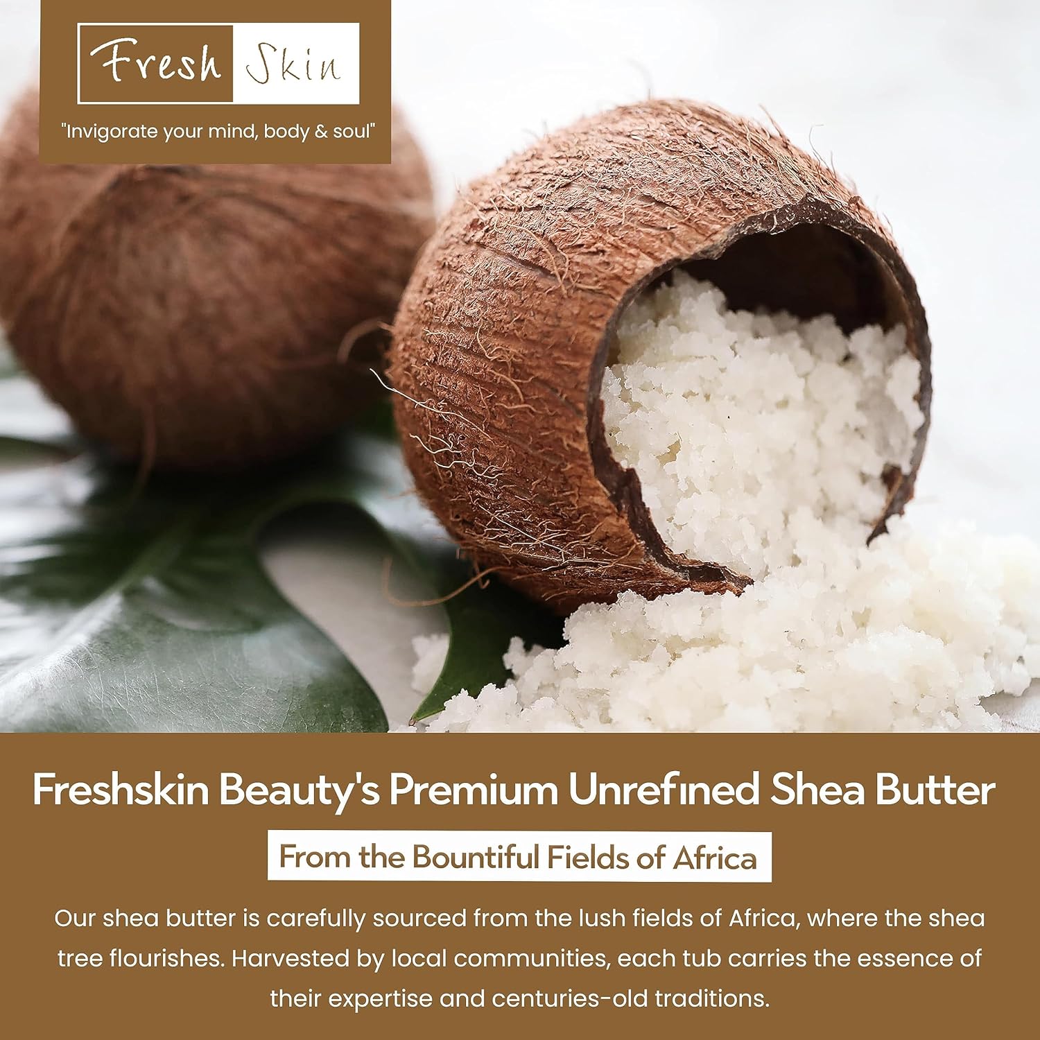 freshskin beauty ltd | 1KG Shea Butter Certified Organic - Unrefined, Cold Pressed, 100% Pure, Raw & Natural (1000g) : Amazon.co.uk: Beauty