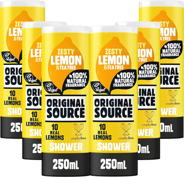 Original Source Lavender Shower Gel, 100 Percent Natural Fragrance, Vegan, Cruelty Free, Paraben Free, Bulk Buy, Pack Of 6 X 250 Ml