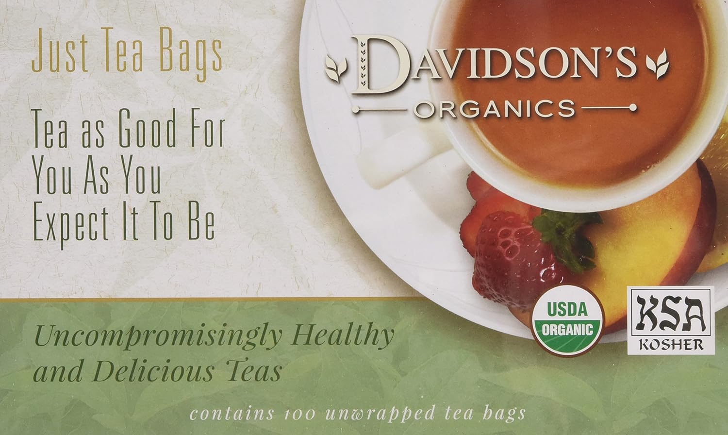 Davidson'S Organics, Spiced Peach, 100-Count Unwrapped Tea Bags