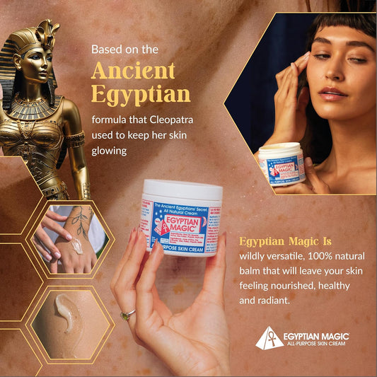 Egyptian Magic - All Purpose Face, Body, And Dry Skin Moisturizing Cream, Skin Protectant For Women & Men, Eczema Care Healing Balm, Scar Treatment, Stretch Marks, And Tattoo Aftercare, 2Oz Jar