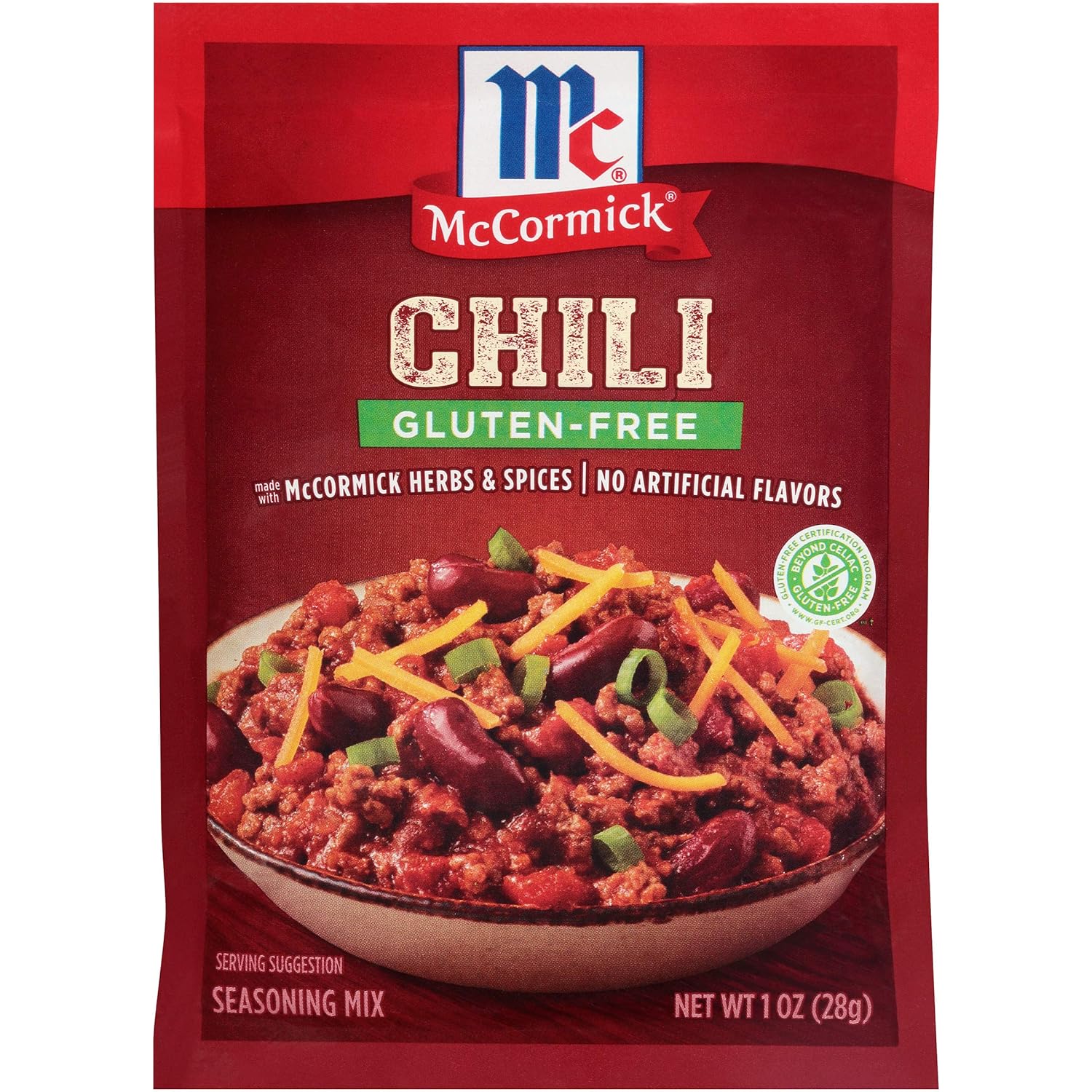 McCormick Gluten Free Chili Seasoning Mix, 1 oz (Pack of 12)