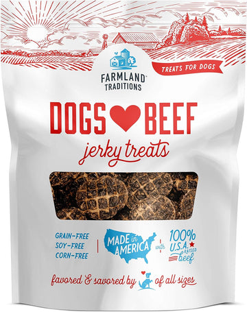Farmland Traditions Filler Free Dogs Love Beef Premium Jerky Treats for Dogs (40 oz)