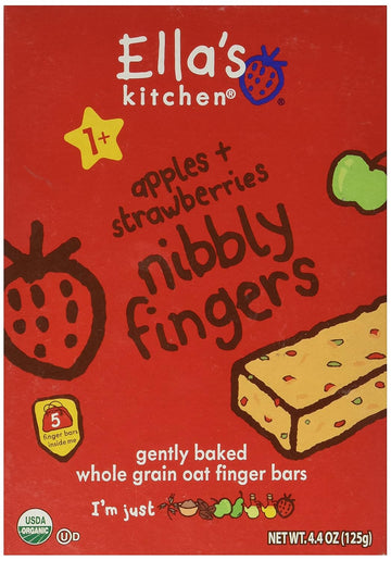 Ella'S Kitchen Strawberries And Apples Nibbly Fingers, 4.4 Oz