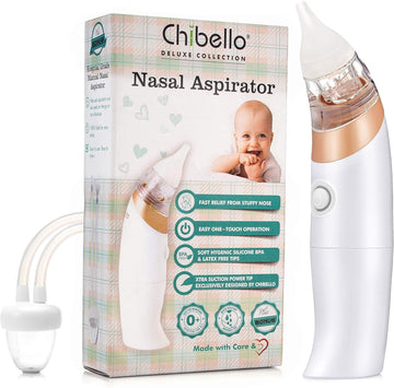 Baby Nasal Aspirator-Provides Safe Nose Suction and Gently Clears Infant's Mucus. Battery Operated with 3 Sizes of Silicone Tips