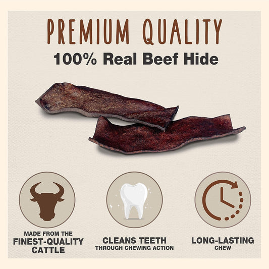 Cadet Premium Grade Beef Hide Chips For Dogs Beef Flavor 1 Pound