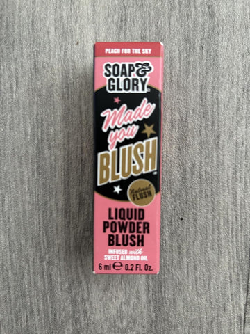 Soap And Glory Made You Blush, Liquid Powder Blush, Peach For The Sky