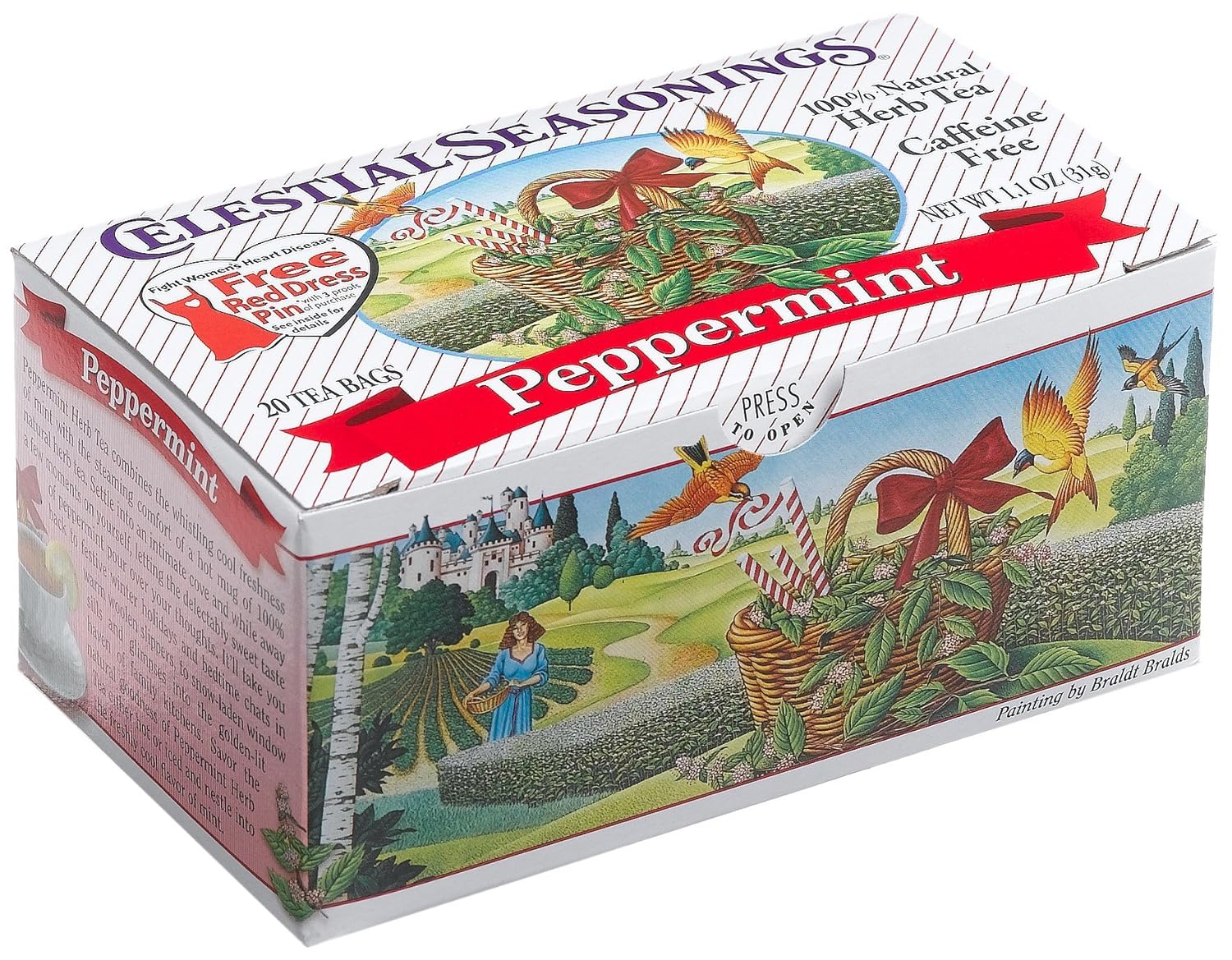 Celestial Seasonings, Tea, Peppermint, 20 Ct