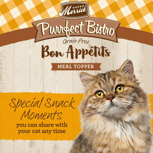 Merrick Purrfect Bistro Bon Appetits Premium Grain Free Wet Cat Food Topper, Chicken Recipe Chunks In Gravy - (Pack Of 24) 3 Oz. Pouches