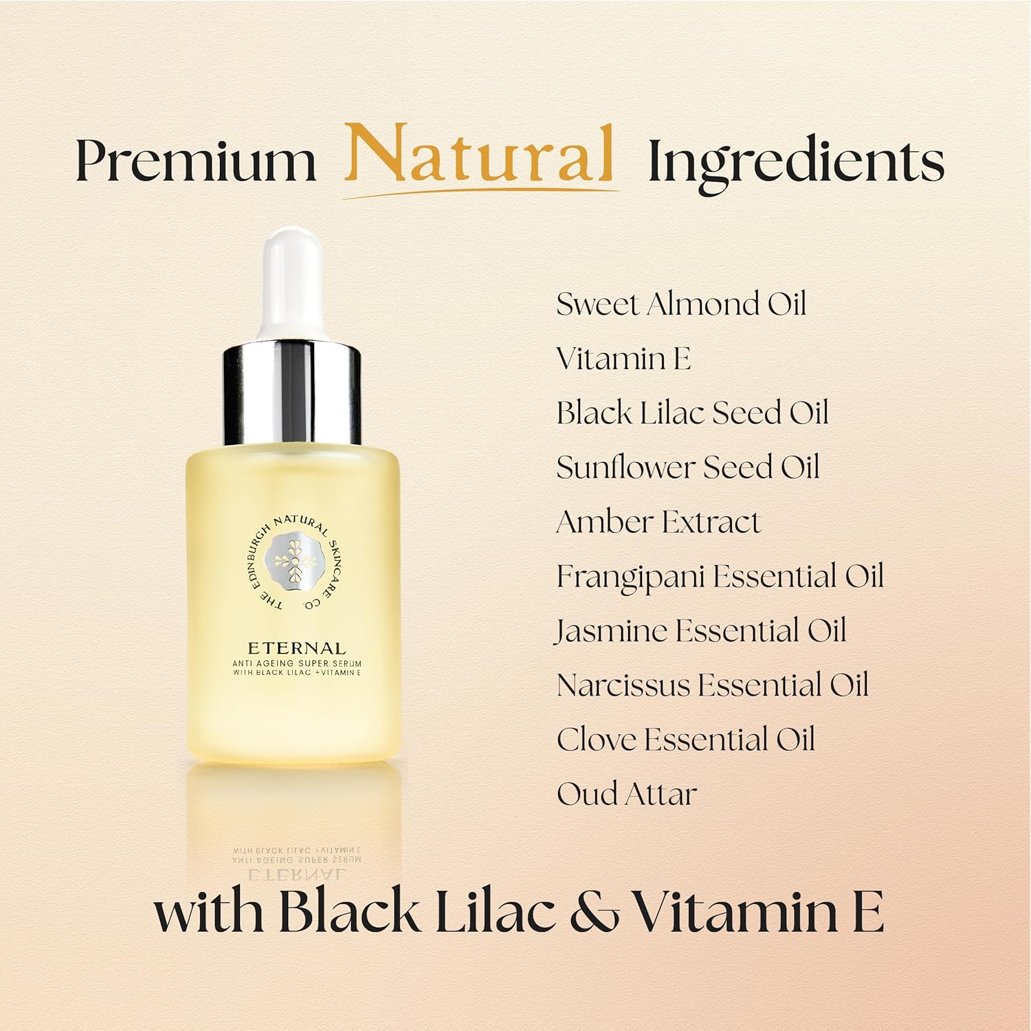 Edinburgh Natural Skincare Face Serum With Vitamin E | Hydrating, Nourishing & Radiance-Boosting | Smooths Fine Lines & Wrinkles | Made With Natural Ingredients | 30Ml