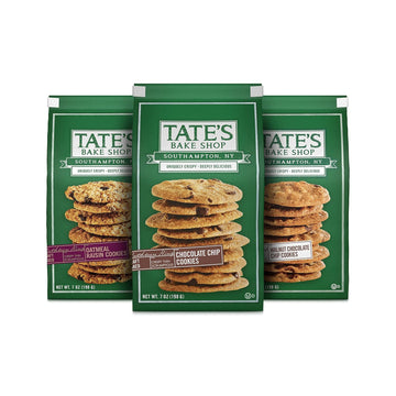 Tate'S Bake Shop Variety Pack - Oatmeal Raisin, Chocolate Chip Walnut & Chocolate Cookies, 3 - 7 Oz Bags