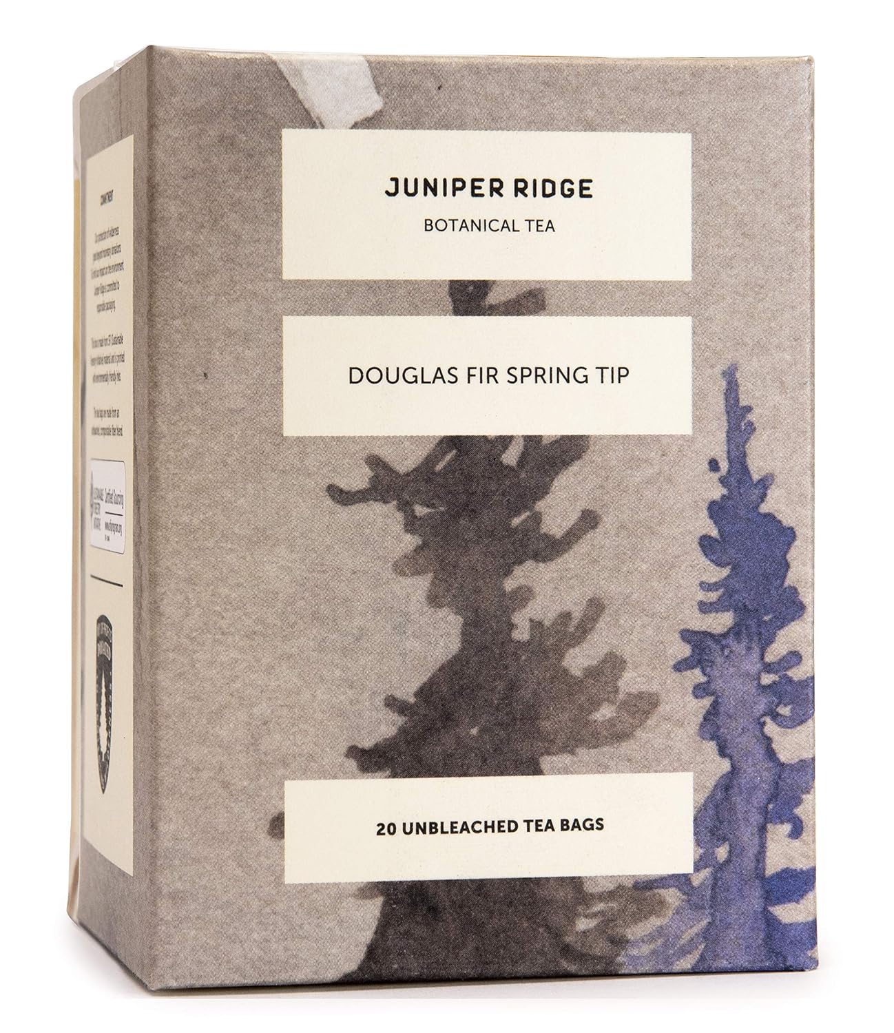 Juniper Ridge Douglas Fir Spring Tip Botanical Tea - Citrus Zest, Bright Evergreen, & Honeysuckle Notes - Vegan, Caffeine Free & Gluten Free - 20 Unbleached Teabags