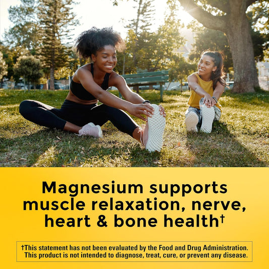 Nature Made Magnesium Glycinate 200 Mg Per Serving, Magnesium Supplement For Muscle, Heart, Nerve And Bone Support, 180 Magnesium Bisglycinate Capsules, 90 Day Supply