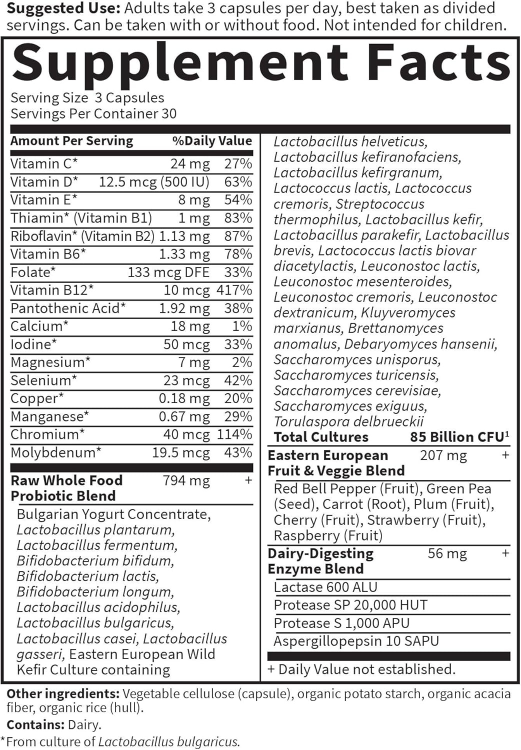 Garden Of Life - Raw Probiotics Men - 90 Count Vegetarian Capsules : Health & Household