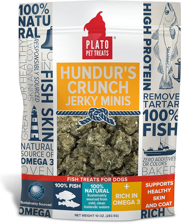 Plato Hundur'S Crunch Jerky Minis 10Oz, Natural (859554001397)