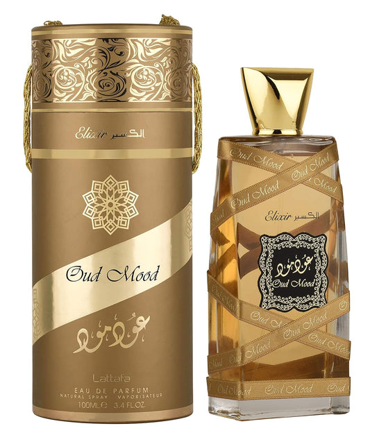 Lattafa Perfumes Oud Mood Elixir For Unisex Eau De Parfum Spray, 3.4 Ounce : Beauty & Personal Care