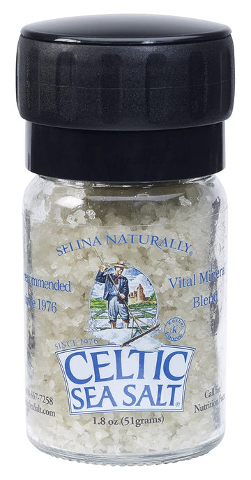 Light Grey Celtic Sea Salt Mini Grinder, 1.8 Ounces