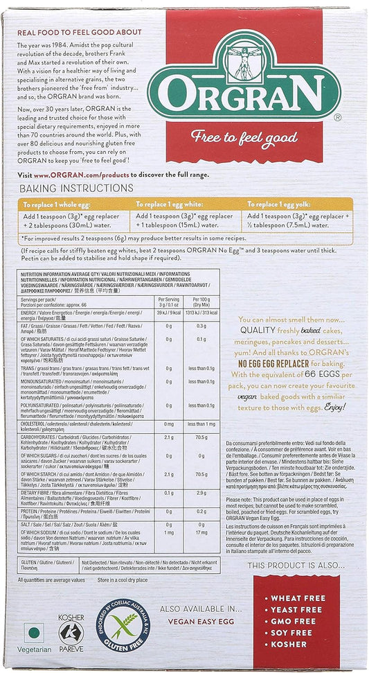 Orgran Gluten Free Egg Replacer, 200G