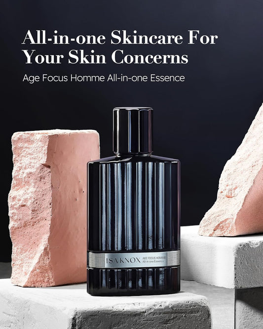 Isa Knox Age Focus Homme (All-In-One Essence, 4.1Fl Oz) - Refreshing And Moisturizing All-In-One Moisturizer, Protective Barrier Men'S Skin Care With Niacinamide | Korean Skincare