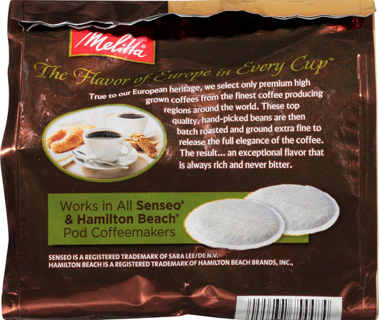 Melitta Medium Roast Coffee Pods For Senseo & Hamilton Beach Pod Brewers, 18 Count (Pack Of 6)