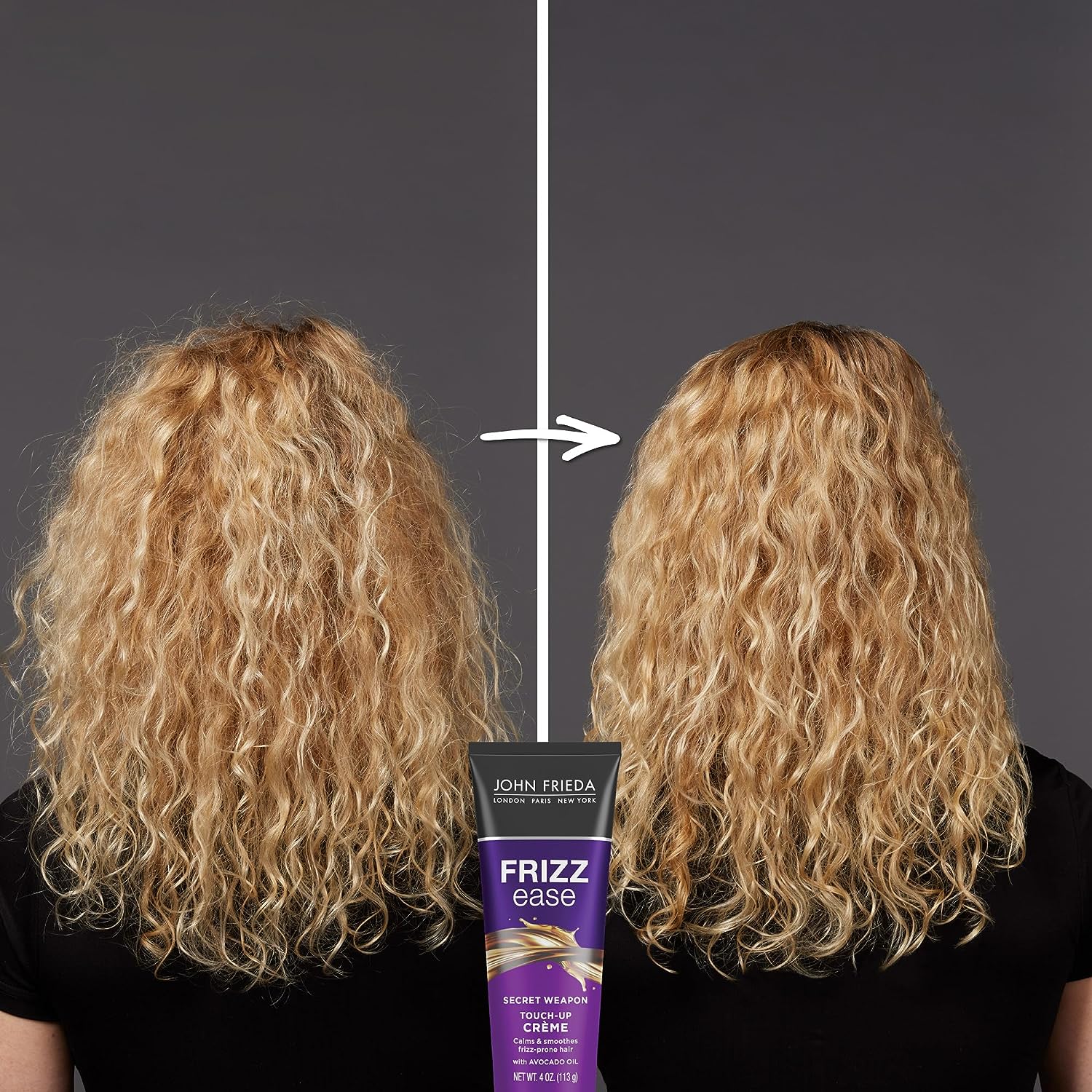 John Frieda Frizz Ease Secret Weapon Anti-Frizz Styling Cream, Frizz Control Touch-Up Crème with Avocado Oil, Helps to Calm and Smooth Frizz-prone Hair, 4 Ounce : Beauty & Personal Care