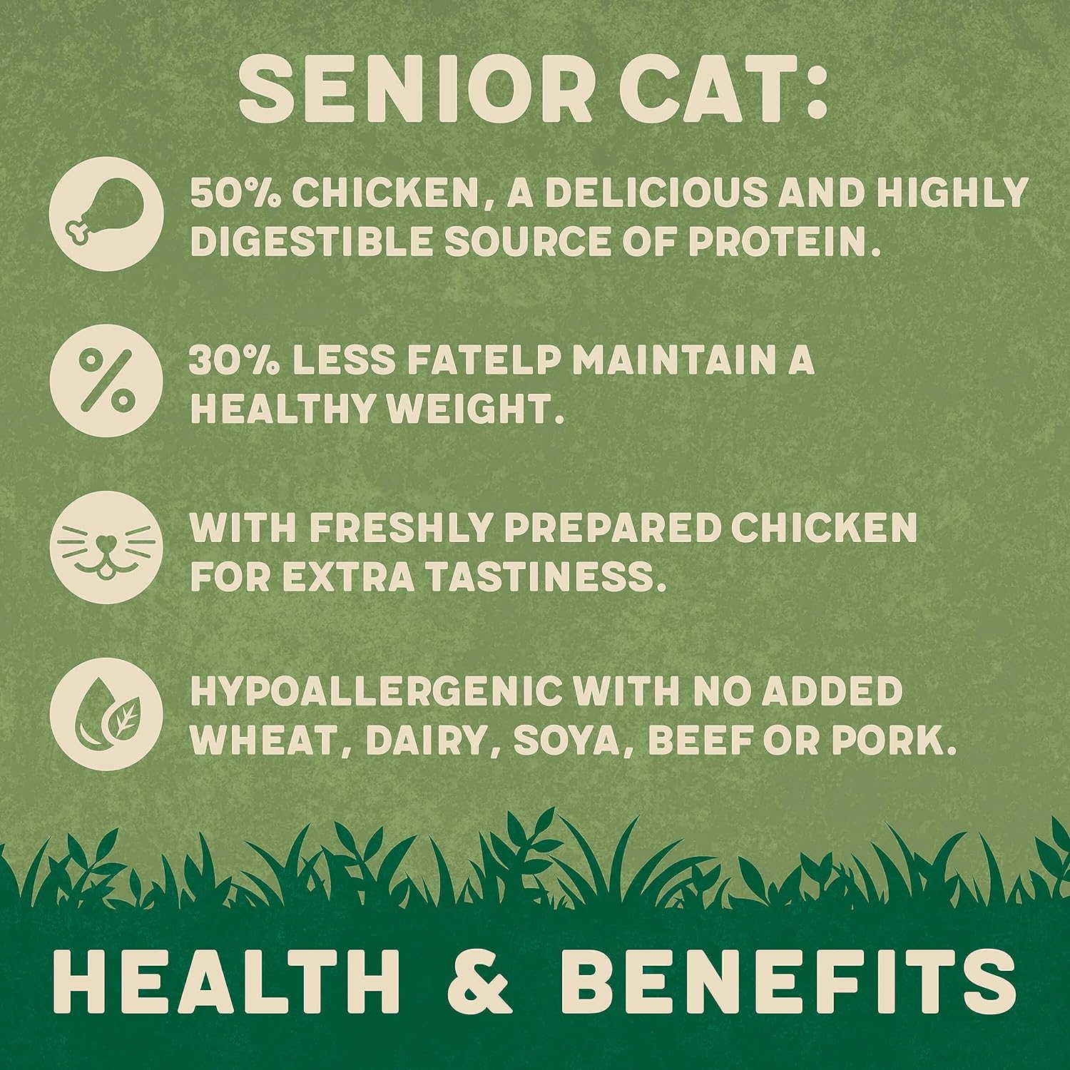 Harringtons Complete Senior Dry Cat Food with Freshly Prepared Chicken - 5x800g :Pet Supplies