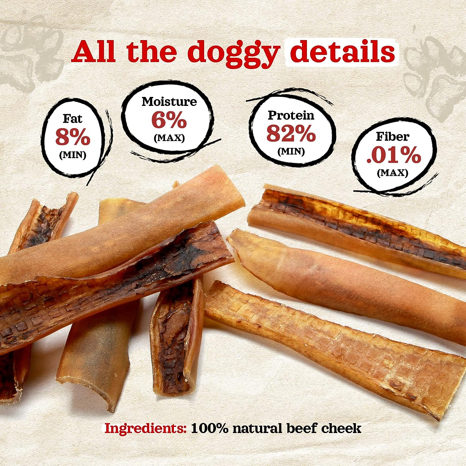 Natural Farm Bully Chips (9-12 Inch, 8 Oz.), Digestible Beef Cheek from Grass-Fed Cows, Non-GMO, Grain-Free, Natural Long-Lasting Dog Chews for Small, Medium & Large Dogs, Great Rawhide Alternative : Pet Supplies