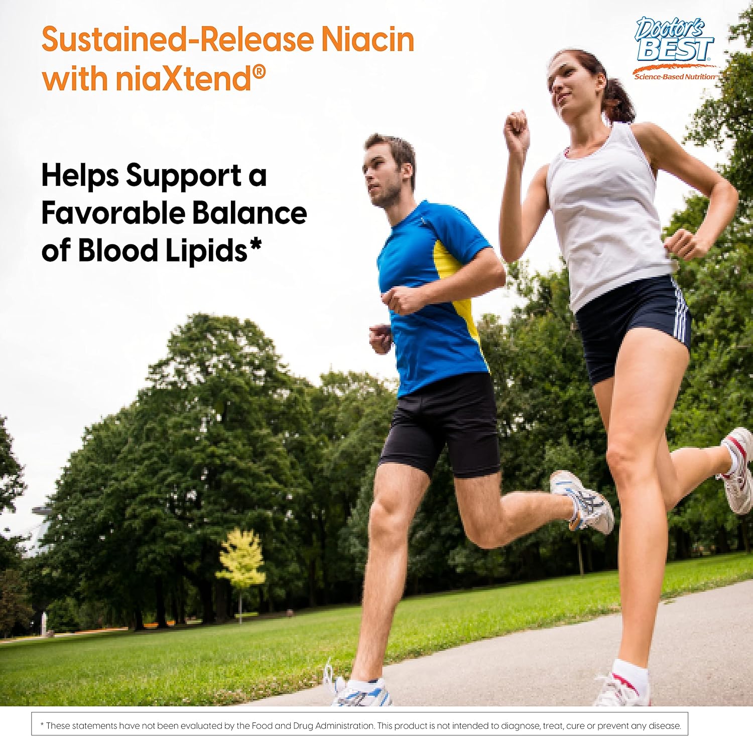 Doctor's Best TimeRelease Niacin with Niaxtend NonGMO Vegan Gluten Free 500 mg Tablets, 120 Count : Health & Household