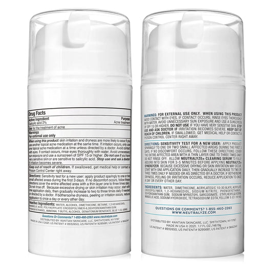Moderate To Severe Acne Treatment Kit 2.0 (Clearing Serum & Synergyzer)