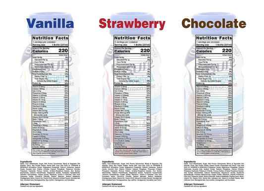 Niro Assortment Ensure Variety Pack | Ensure Original Nutrition Shakes | Milk Chocolate Shake, Vanilla Shake, and Strawberry | Nutritional, Full of Vitamins and Minerals 12 Pack With Niro Travel Beverage Sleeve