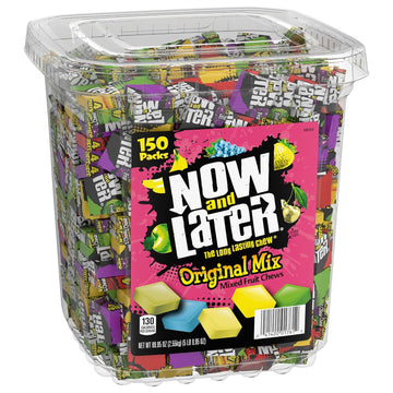 Now & Later Original Mix, Individually Wrapped Mixed Fruit Chew Candy (150 Pieces)