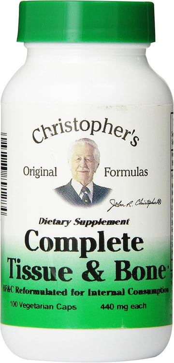 Dr. Christopher'S Original Formulas Complete Tissue And Bone Formula Capsules, 100 Count, 440Mg Each
