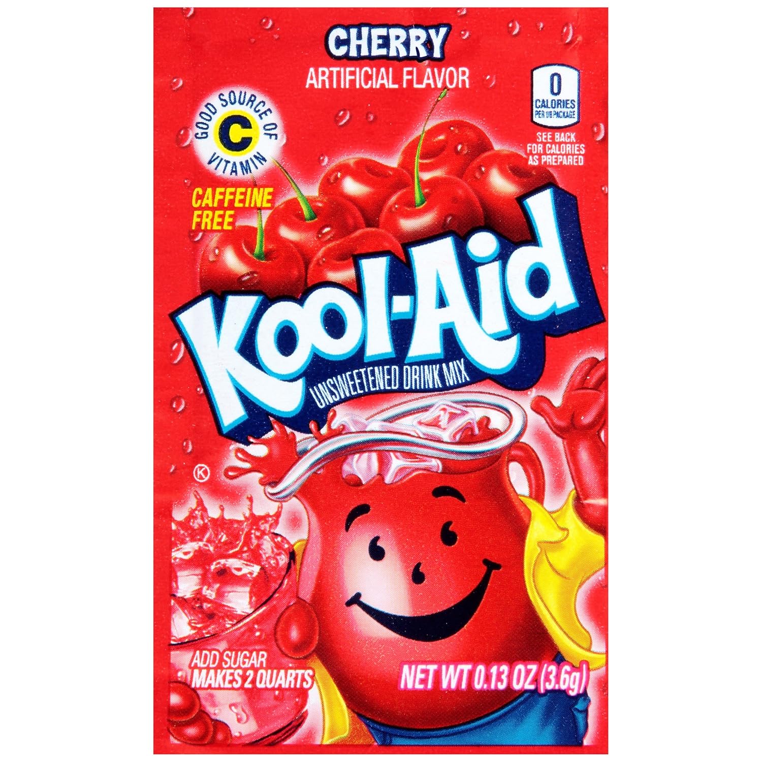 Kool-Aid Unsweetened Caffeine Free Cherry Zero Calories Powdered Drink Mix 192 Count Pitcher Packets 48 Count(Pack Of 4)